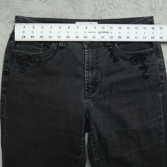 Chico's Platinum Jeans Women's Size 1.5 US-10 Gray Mid-Rise Bootcut 29" Inseam - Picture 14 of 15
